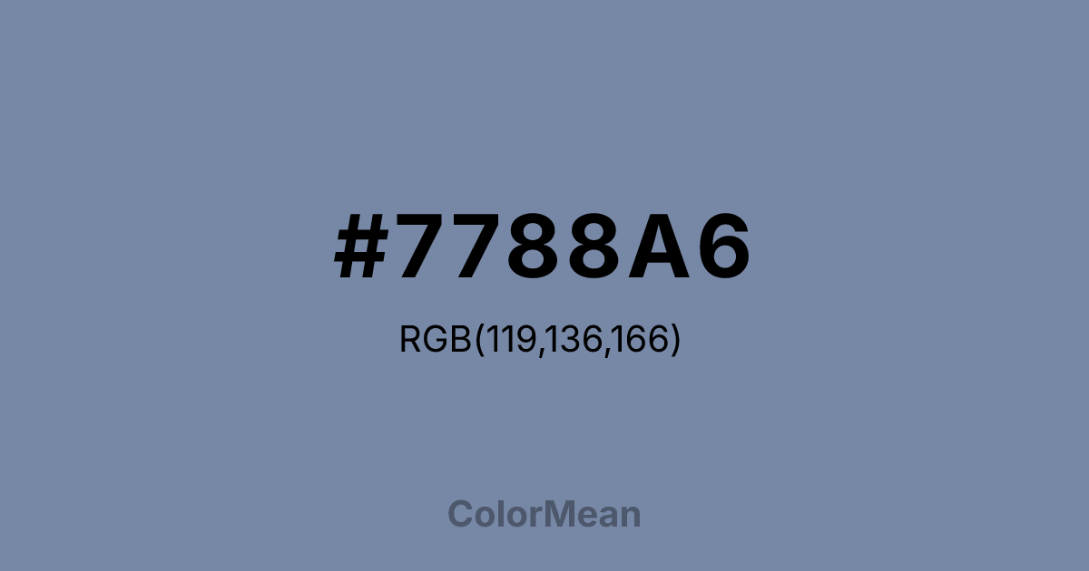 #7788A6 color swatch