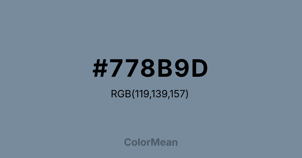 #778B9D color swatch