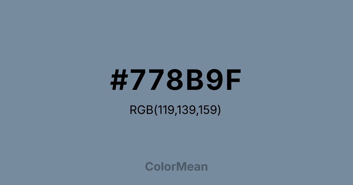 #778B9F color swatch