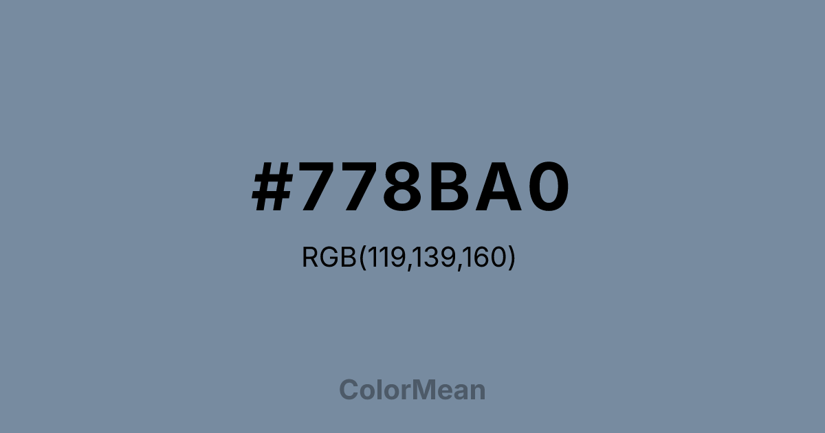 #778BA0 color swatch