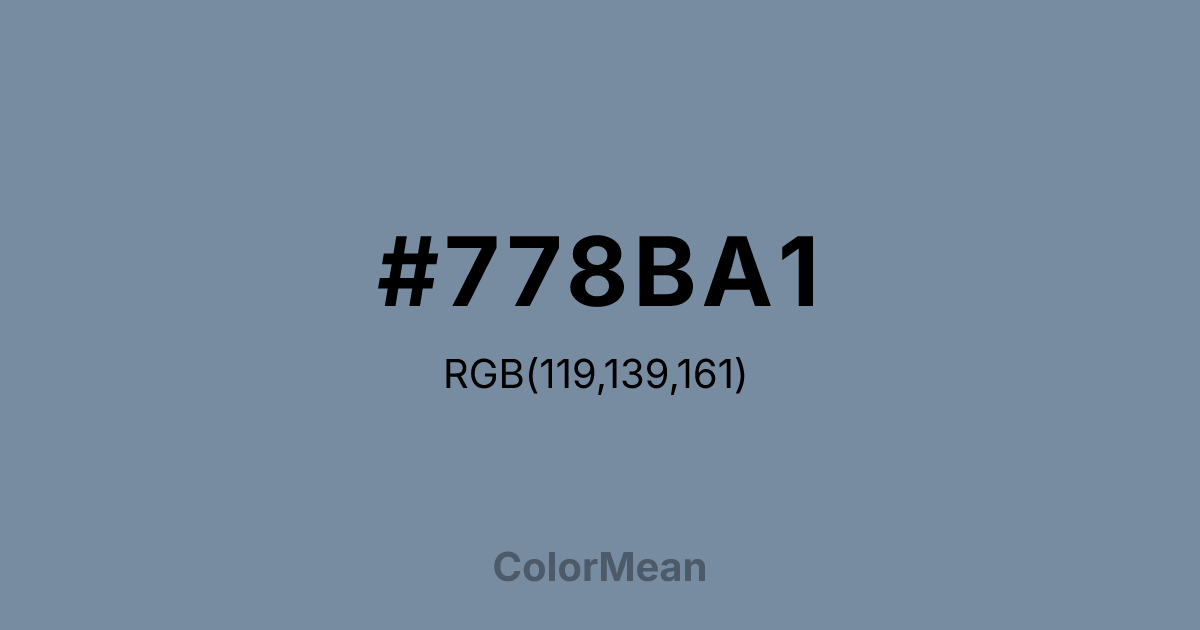 #778BA1 color swatch