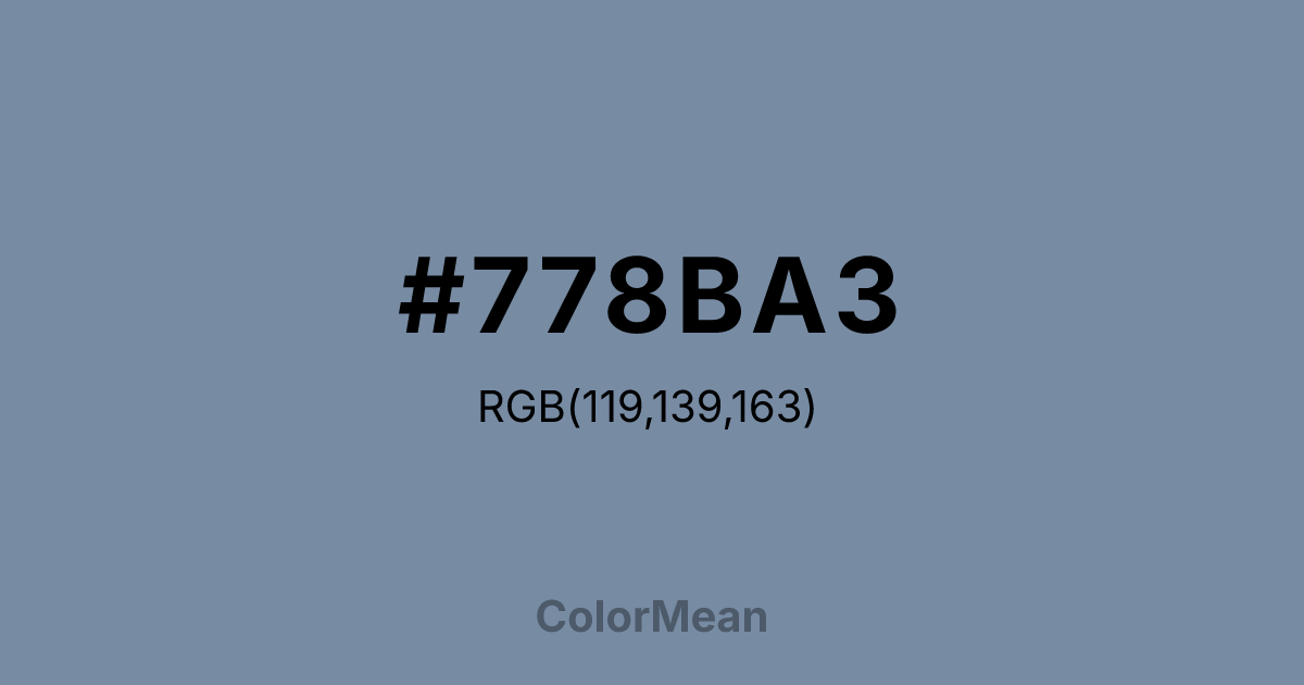 #778BA3 color swatch