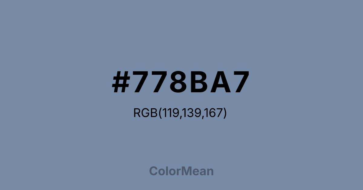 #778BA7 color swatch