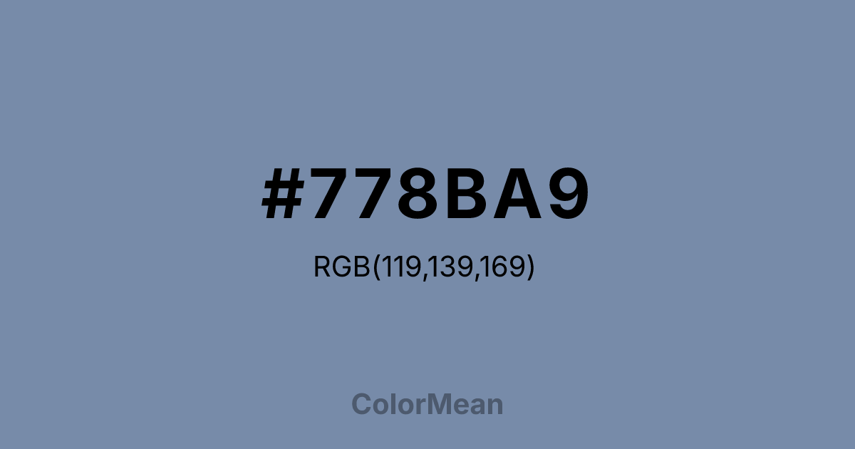 #778BA9 color swatch