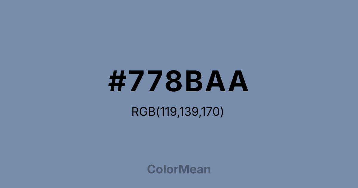 #778BAA color swatch
