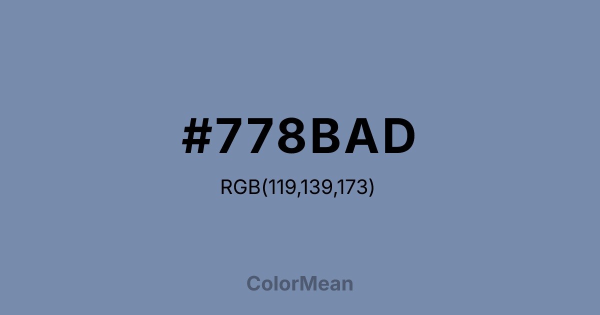 #778BAD color swatch