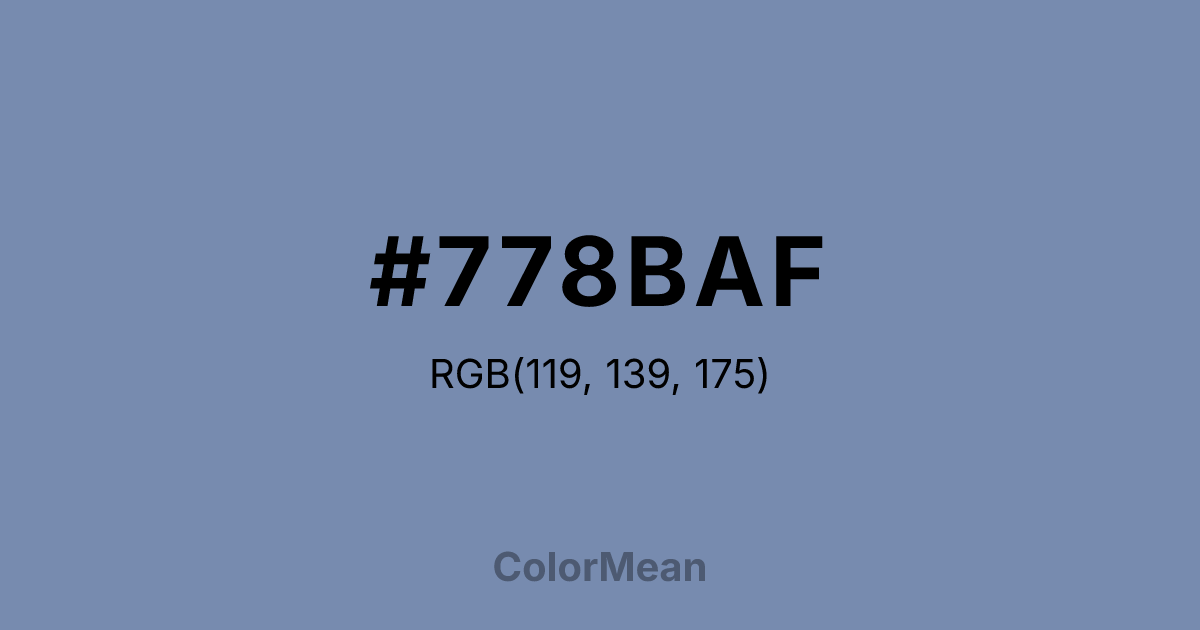 #778BAF color swatch