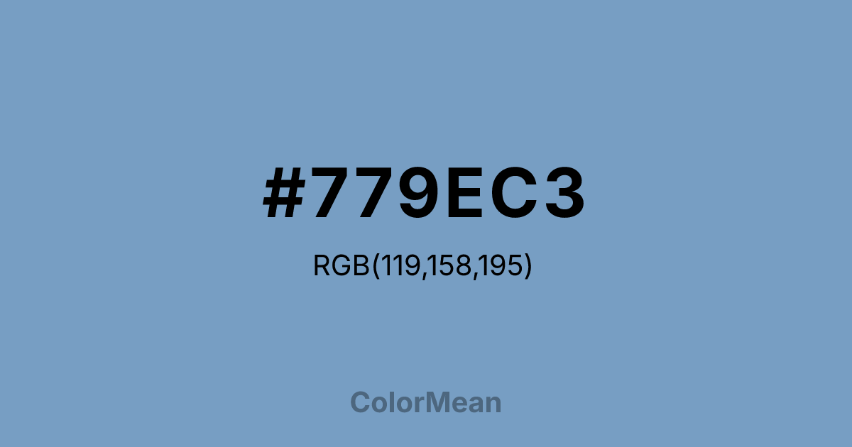 #779EC3 color swatch