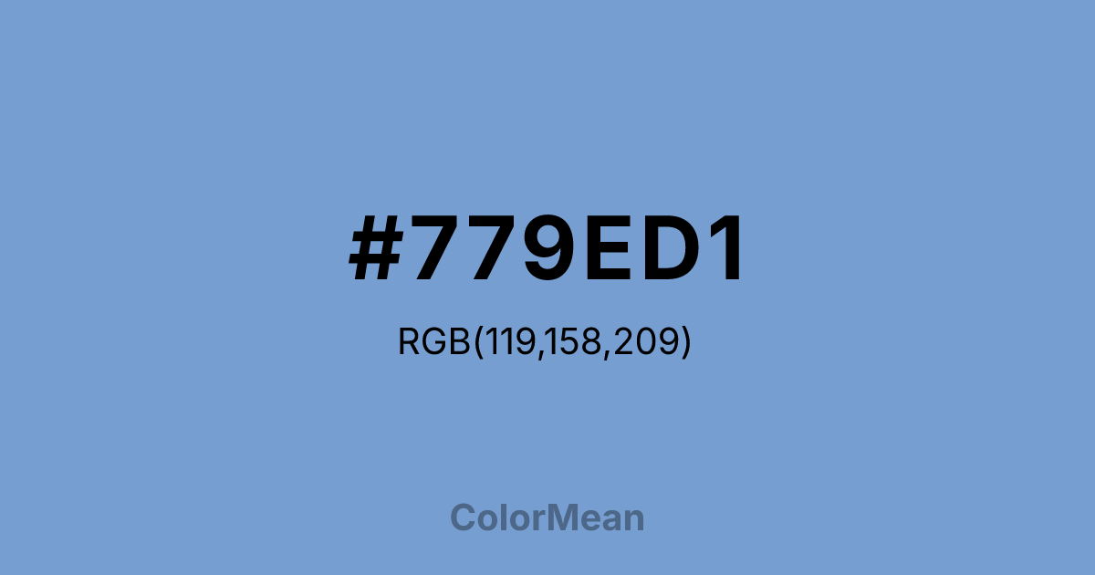 #779ED1 color swatch