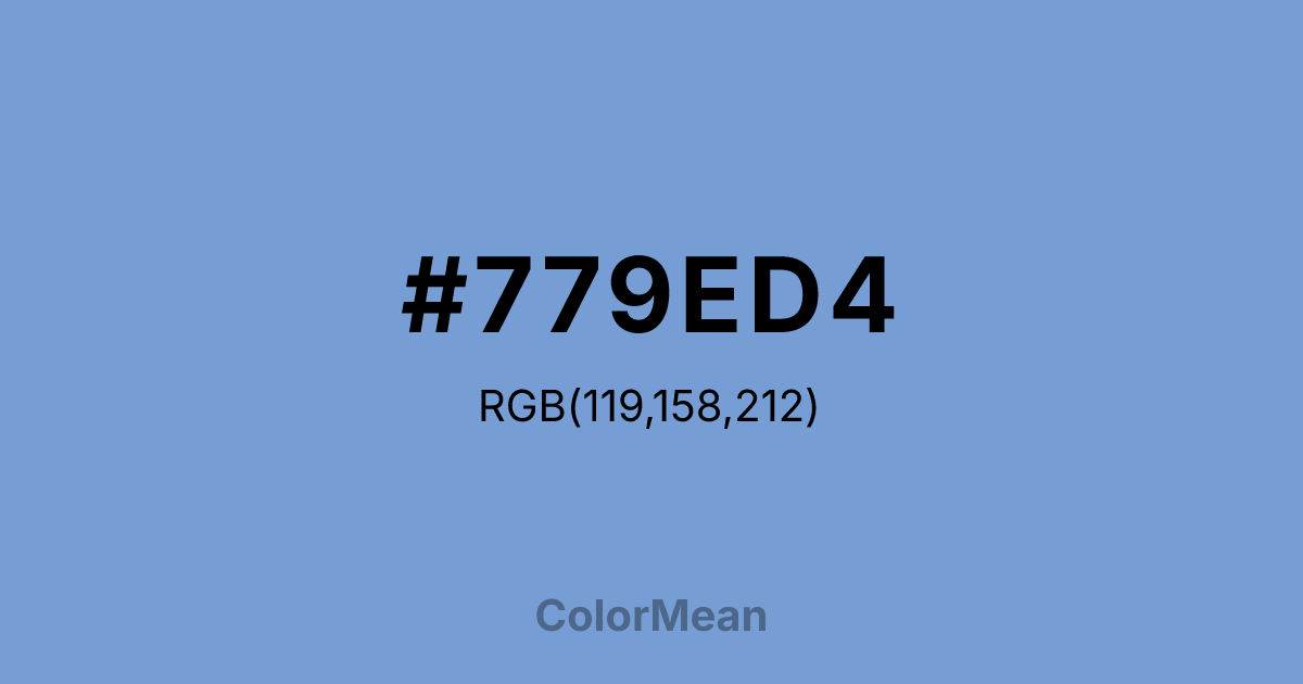 #779ED4 color swatch