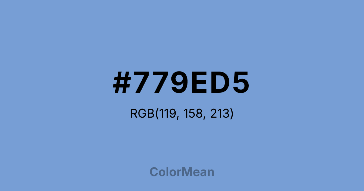 #779ED5 color swatch