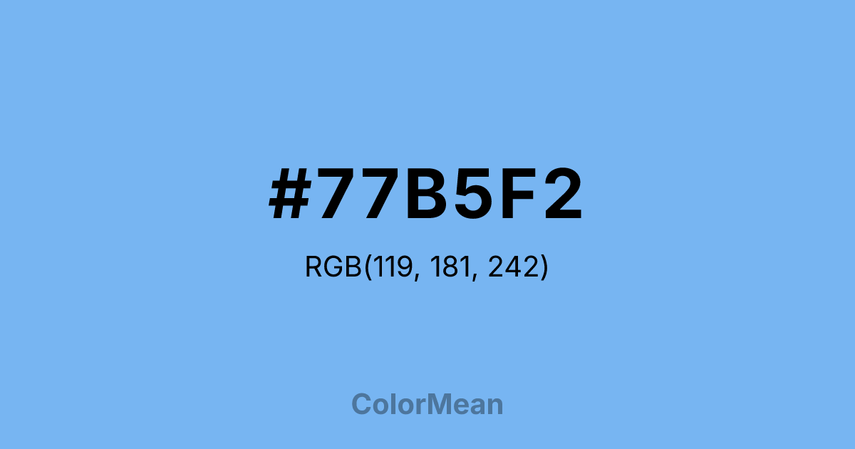 #77B5F2 color swatch
