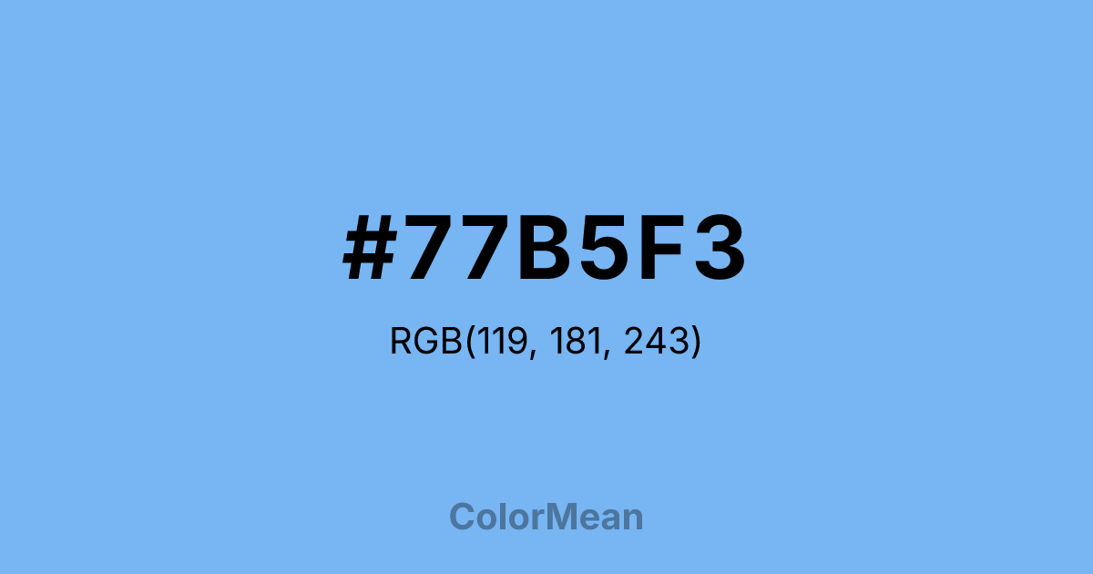 #77B5F3 color swatch