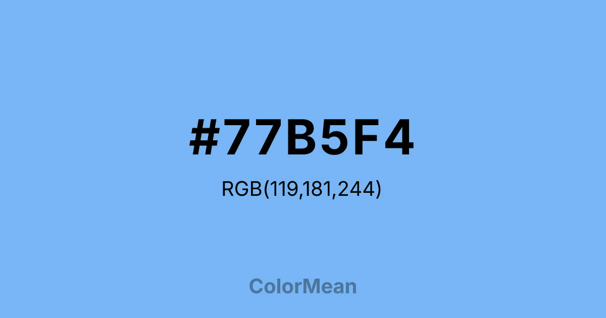 #77B5F4 color swatch
