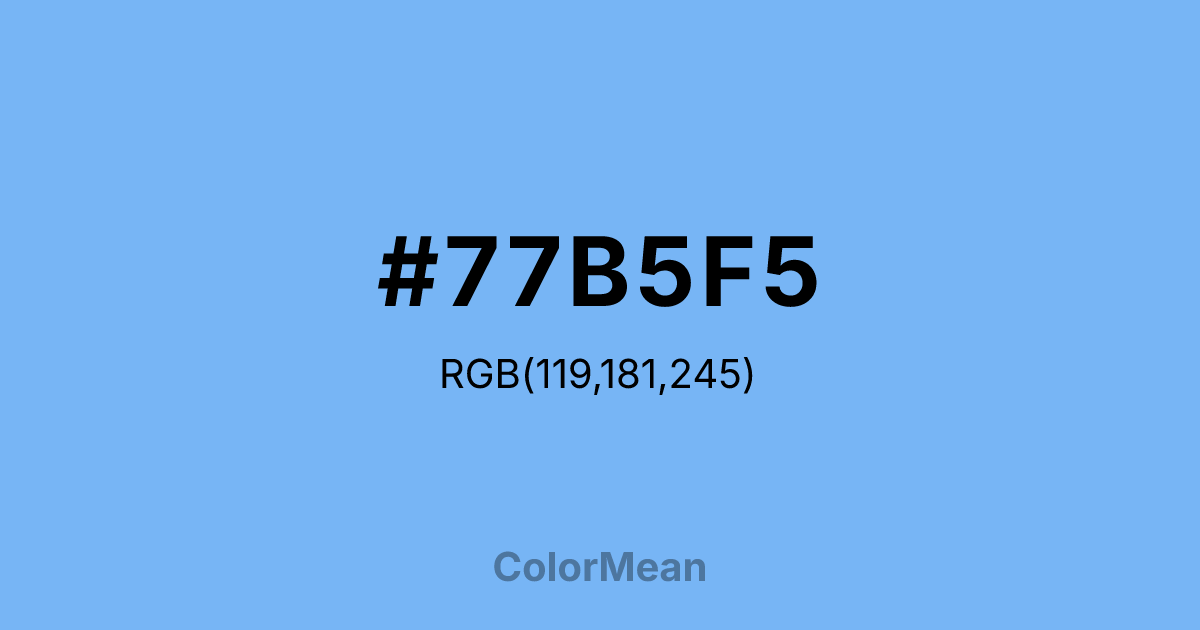 #77B5F5 color swatch