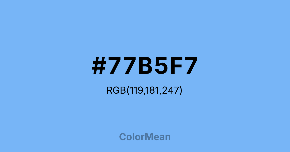 #77B5F7 color swatch