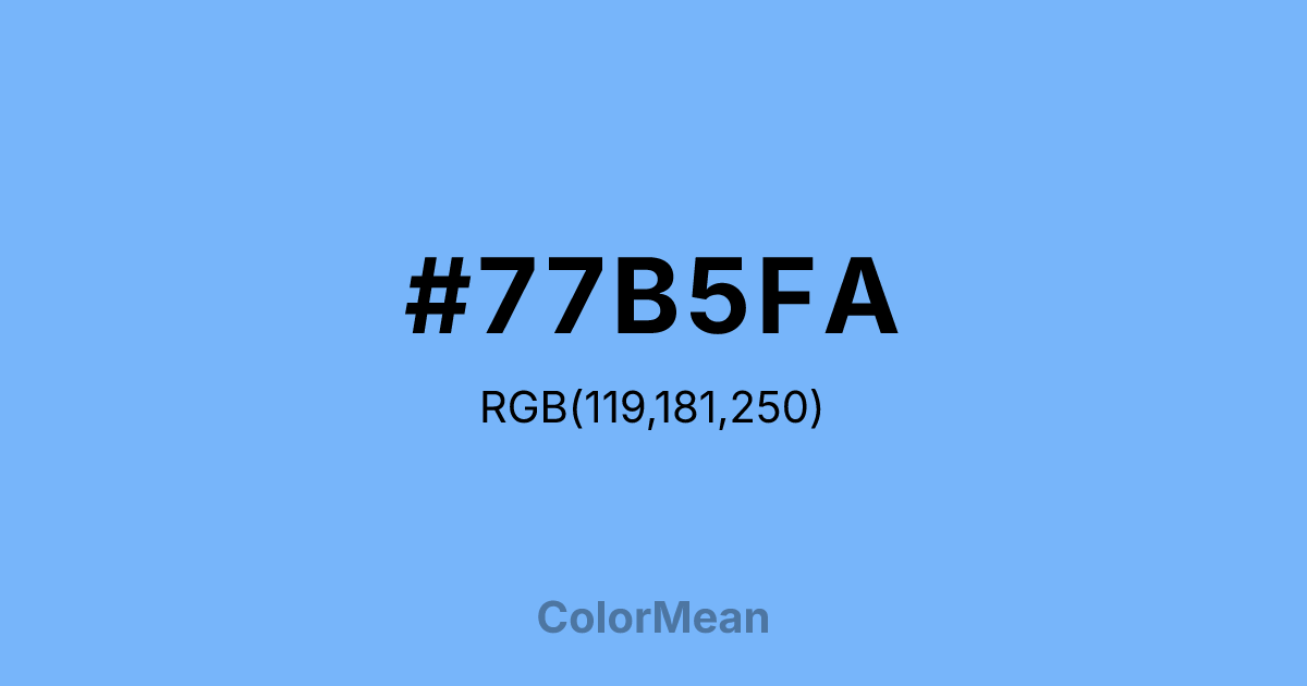 #77B5FA color swatch