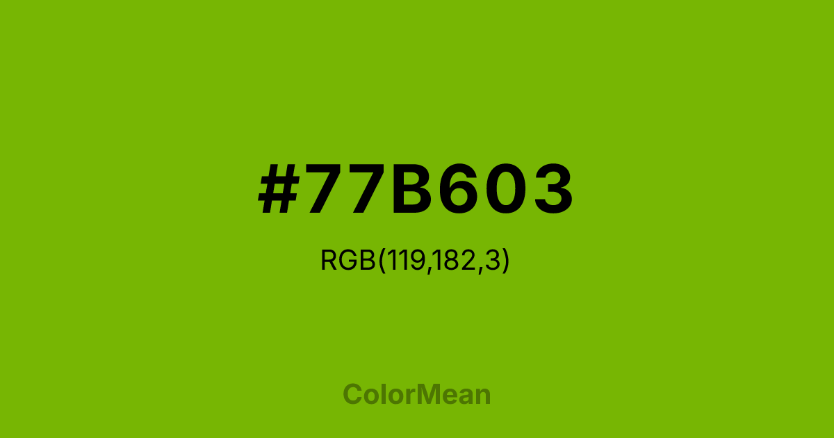 #77B603 color swatch