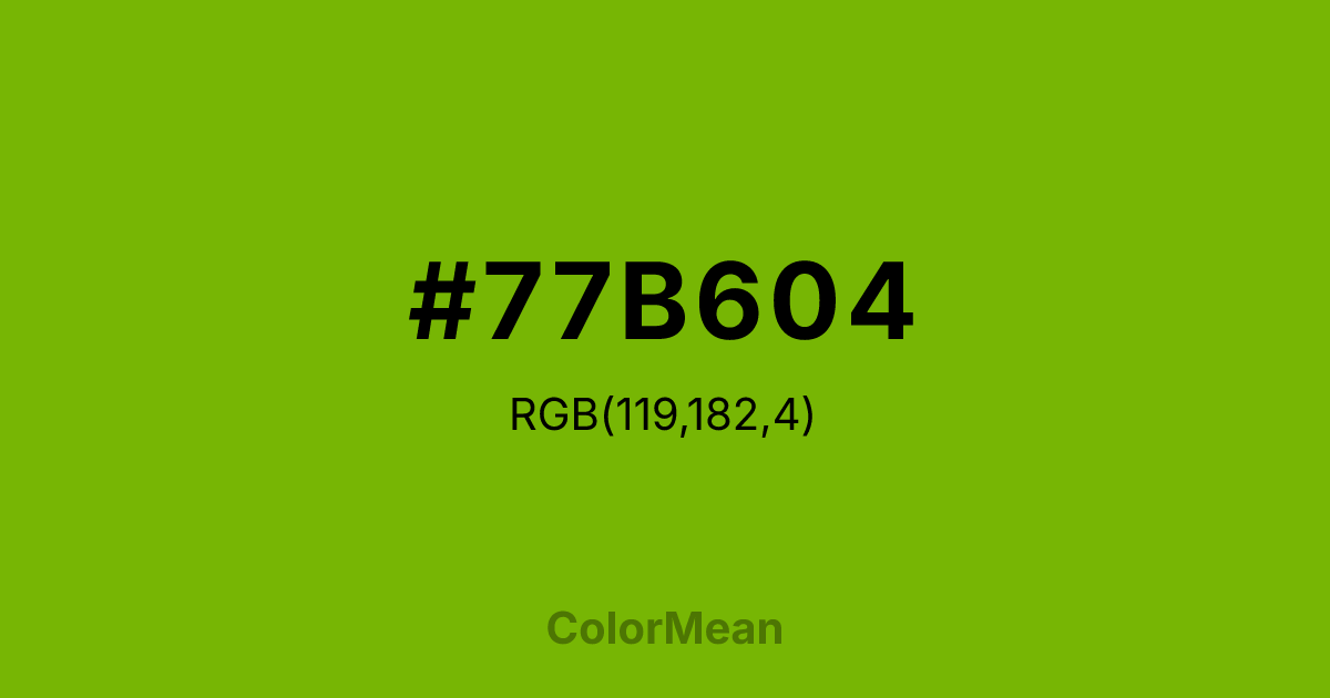#77B604 color swatch