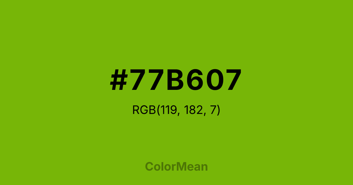 #77B607 color swatch