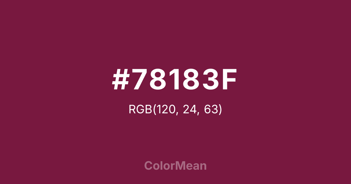 #78183F color swatch