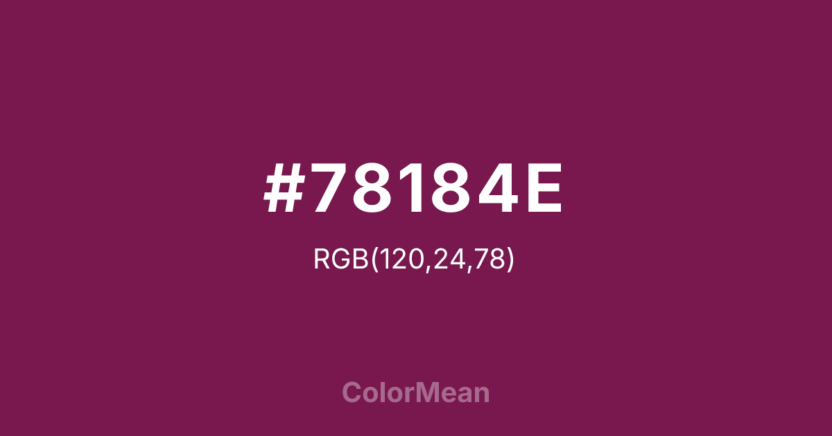 #78184E color swatch