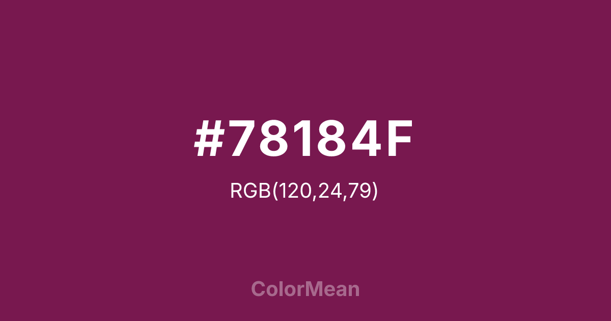 #78184F color swatch