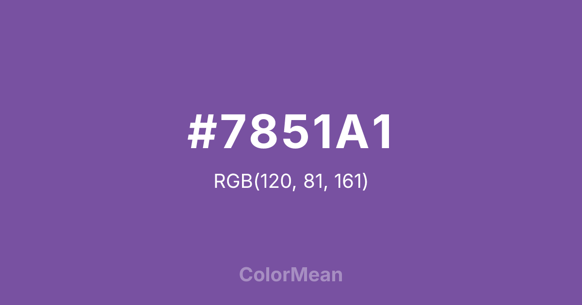 #7851A1 color swatch