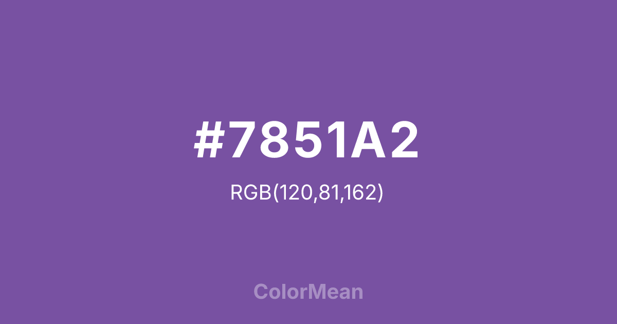 #7851A2 color swatch