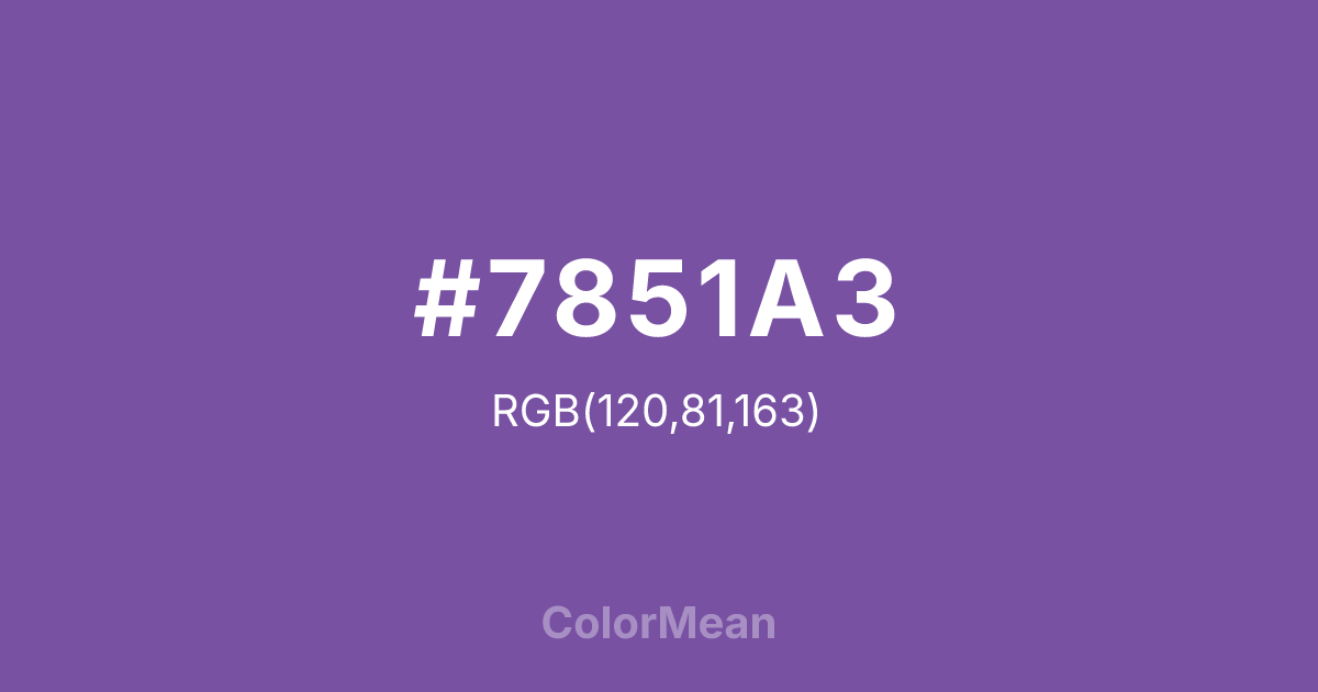 #7851A3 color swatch