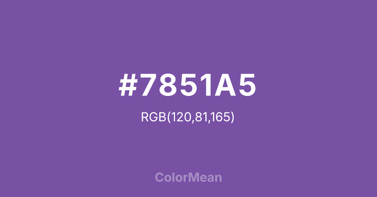 #7851A5 color swatch