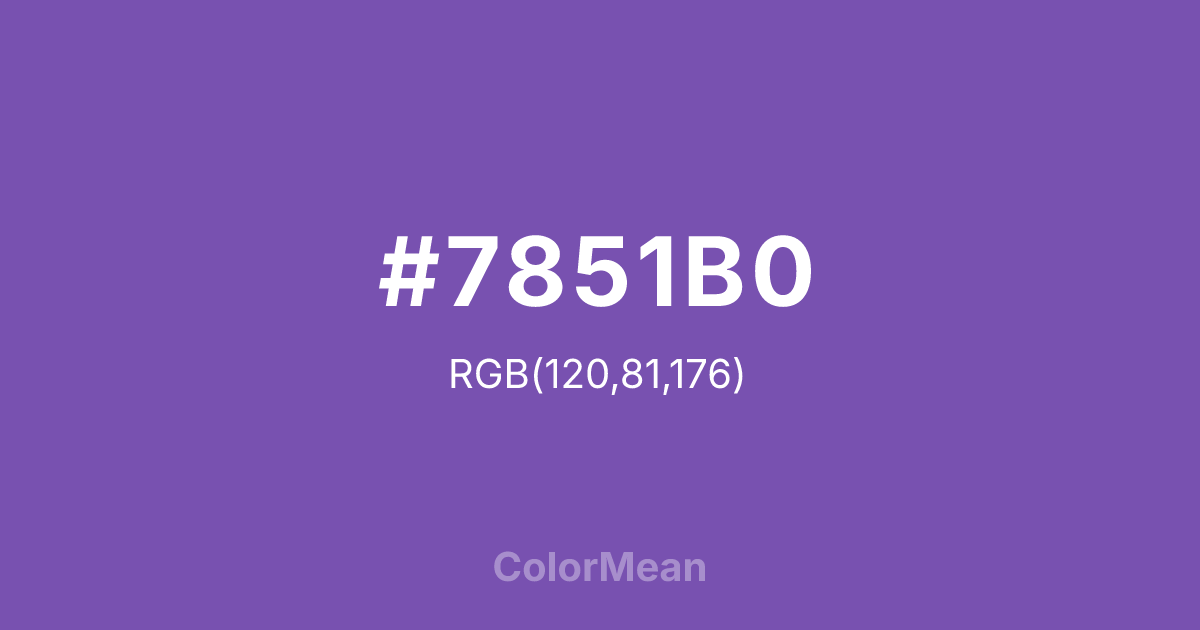#7851B0 color swatch