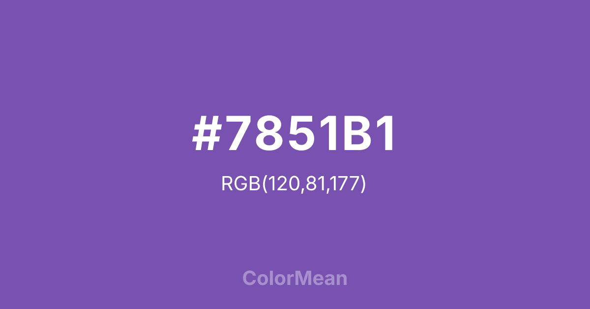#7851B1 color swatch