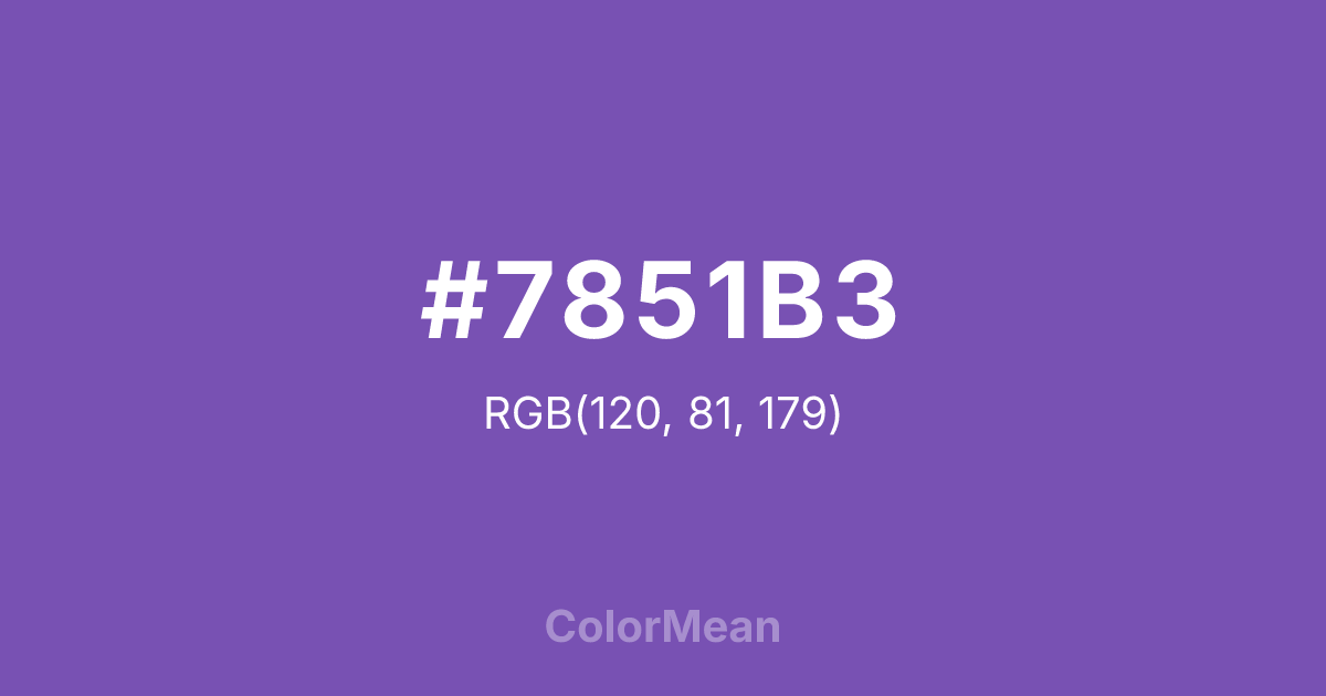 #7851B3 color swatch