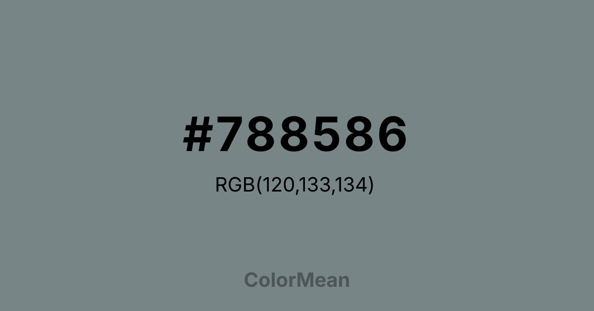 #788586 color swatch