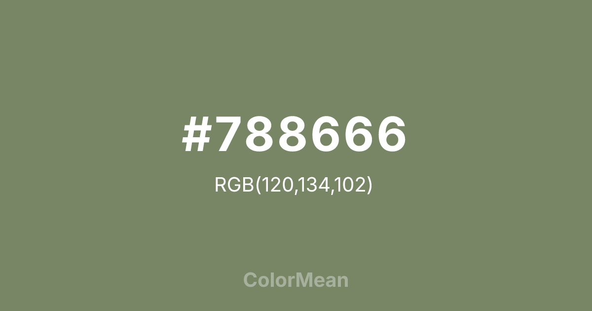 #788666 color swatch