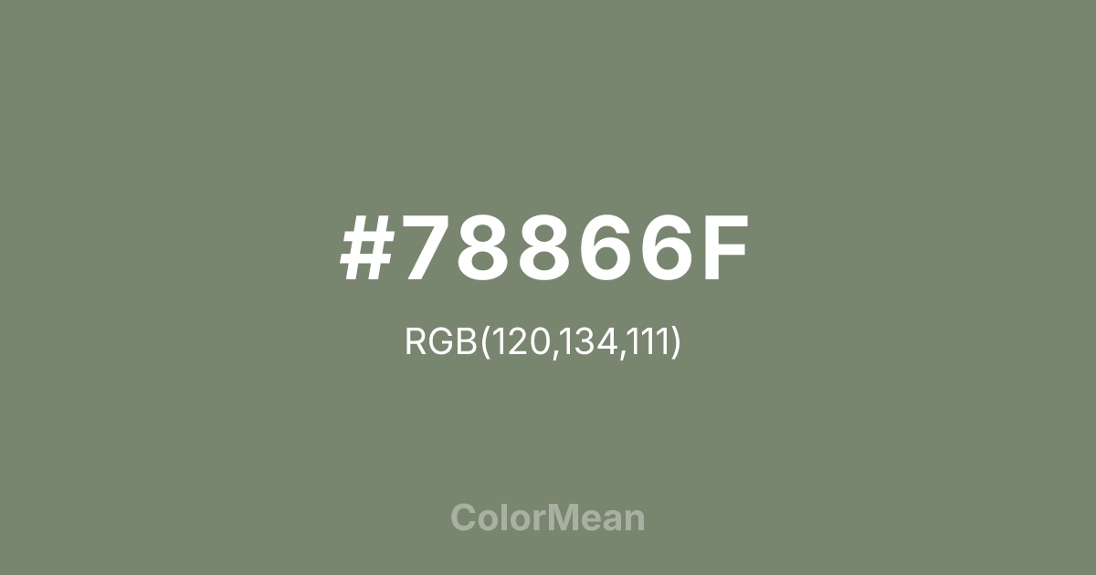 #78866F color swatch