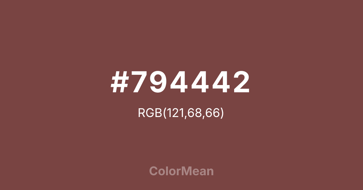 #794442 color swatch