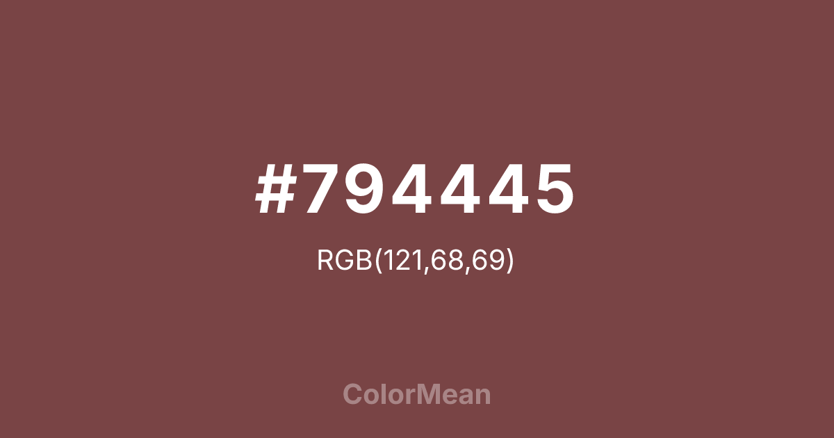 #794445 color swatch