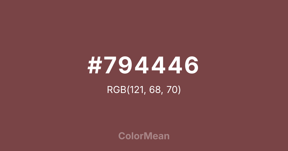 #794446 color swatch