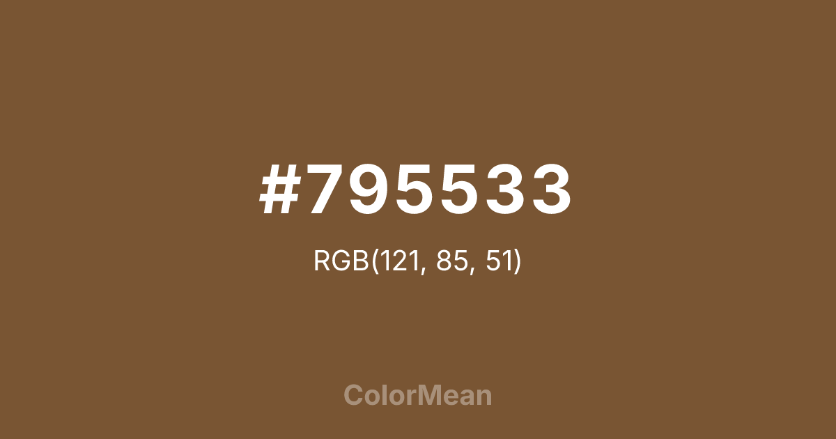 #795533 color swatch