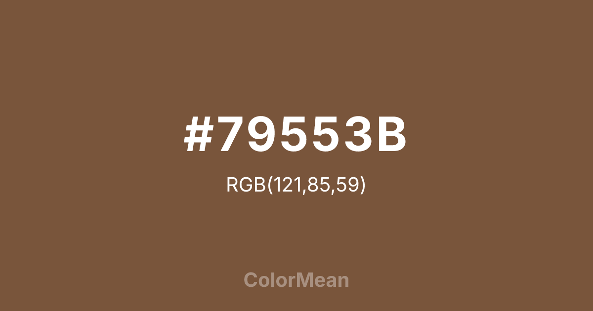 #79553B color swatch