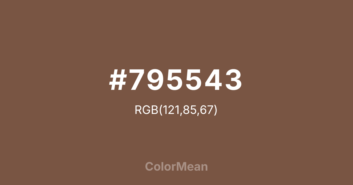 #795543 color swatch