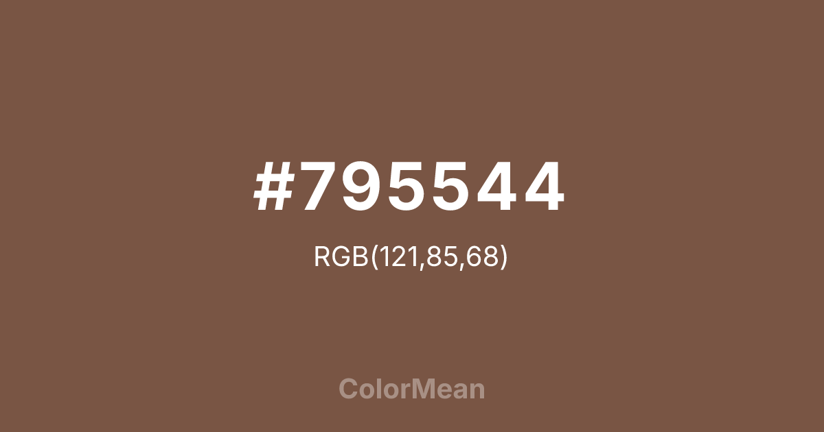 #795544 color swatch