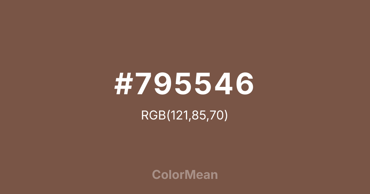 #795546 color swatch