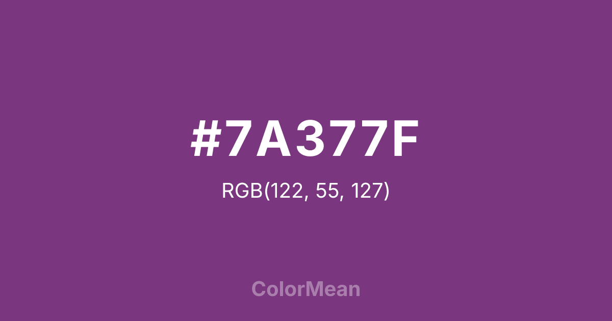 #7A377F color swatch
