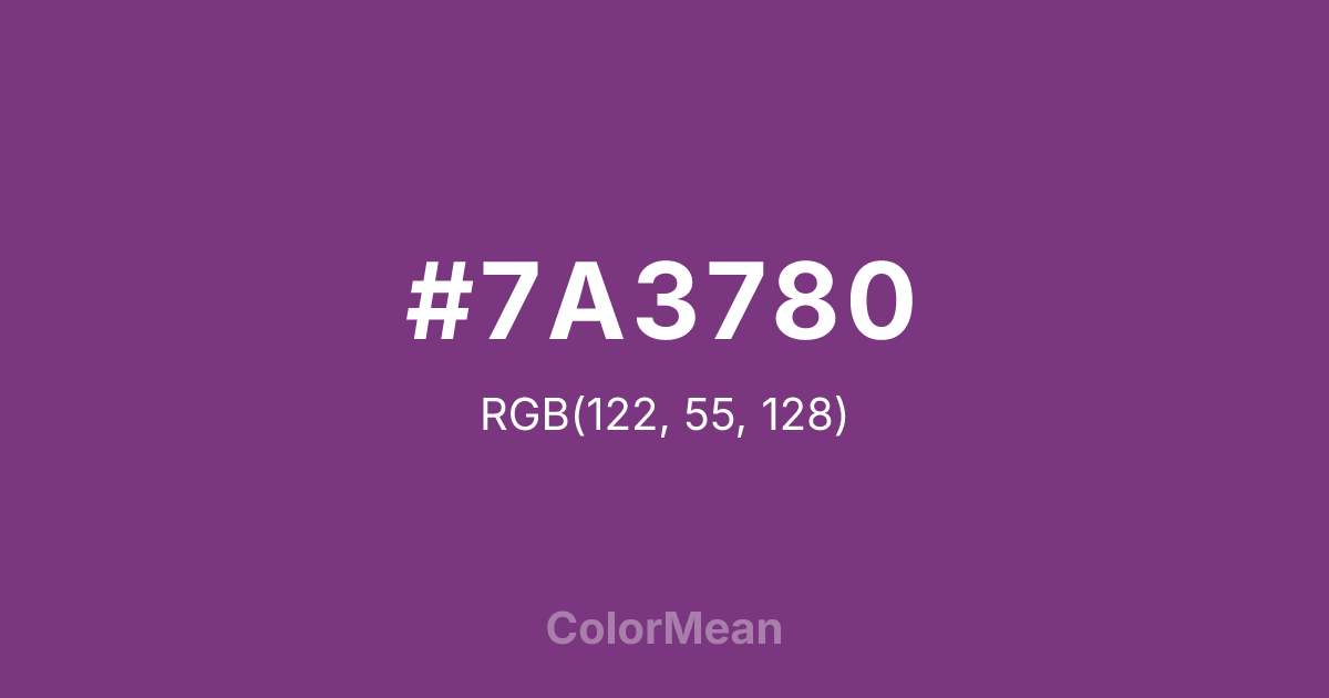 #7A3780 color swatch