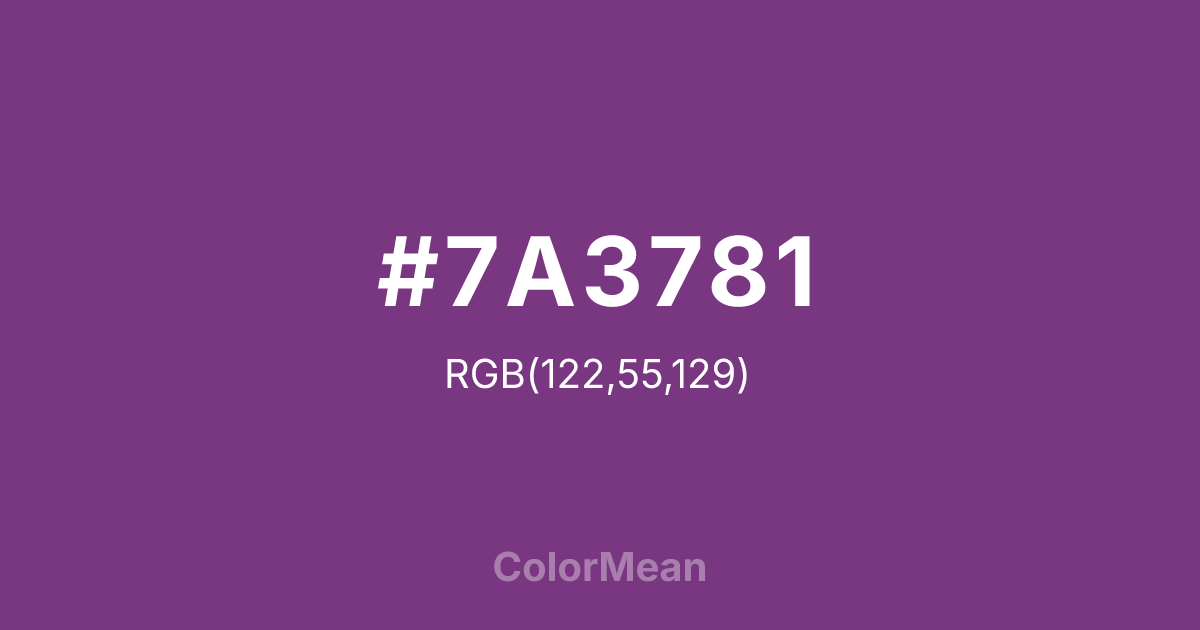 #7A3781 color swatch
