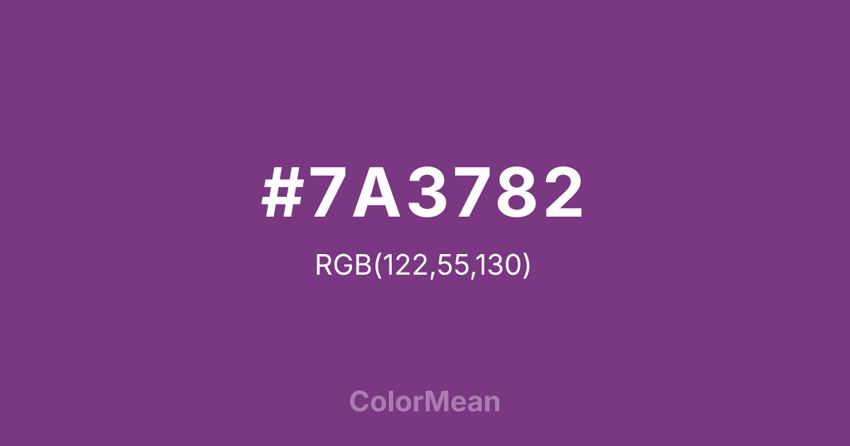 #7A3782 color swatch