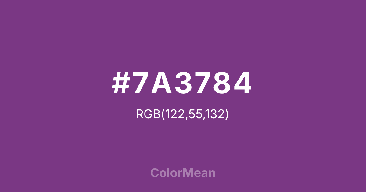 #7A3784 color swatch